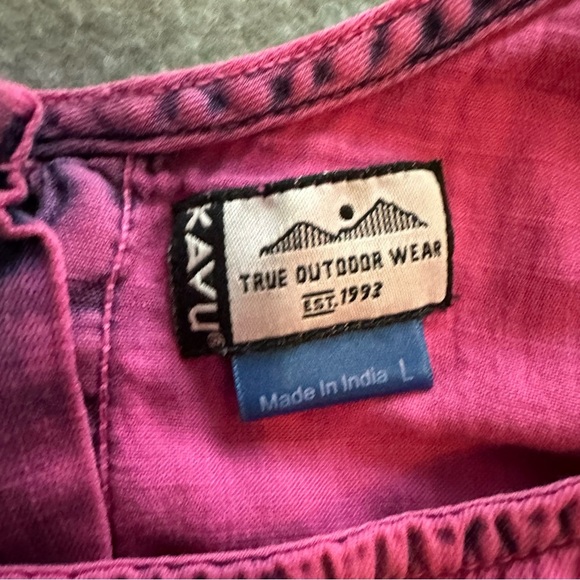 Kavu pink tank top button back size L - Picture 4 of 7